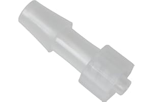 MEETOOT 10 Stück Luer Lock 1/4 Zoll PP Schlauchstutzen Adapter für Labor Biochemie/Analytische Instrumente, Lebensmittelmaschinen und Aquariengeräte