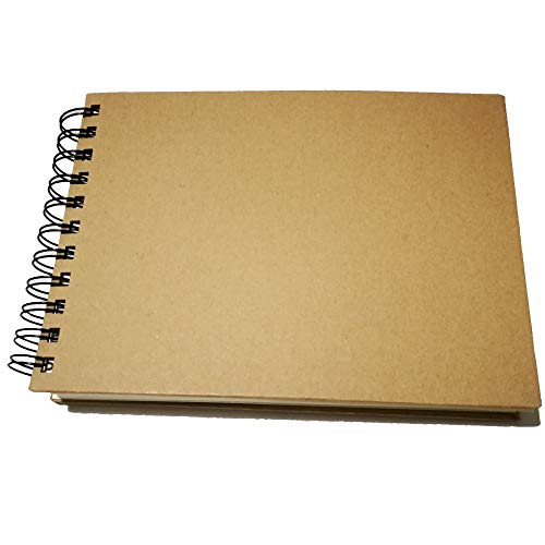 Eachgoo Bloc de Dibujo A5, Espiral Encuadernación Cuaderno de Dibujo con Tapa Dura 160 gsm 60 Hojas Apaisado