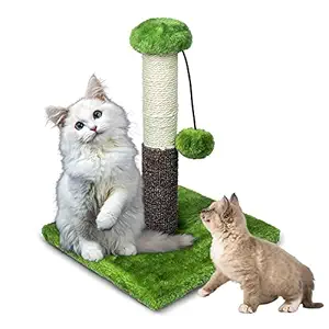 RvPaws Minimalist Style Design of Scratching Tree with Hanging Ball Playful Toy for Cat & Kitten Cat Scratching Post (Cat Scratching Tree)