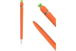 IVEOPPE Silikonowe etui do Apple Pencil 1, kształt marchewki, ultra lekkie etui na długopisy, kompatybilne z Apple Pencil 1. generacji (pomarańczowe)