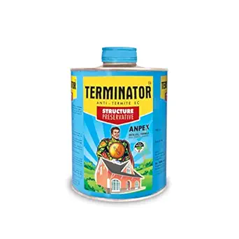 Pidilite Terminator Structure Preservative | Controls Termites, Borers & Fungus in Buildings & Soil | Safe Herbal Formulation | 1 Liter