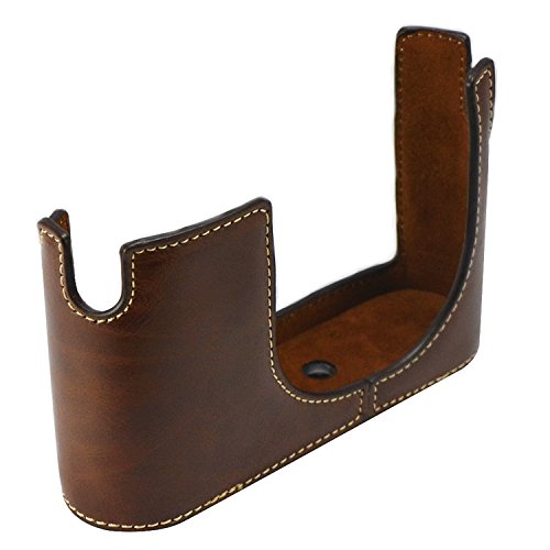 First2savvv Gehäusehälfte präzise Passform PU-Leder Kameratasche Fall Tasche Cover für Leica Q mit UV-Objektiv-Beutel - 2