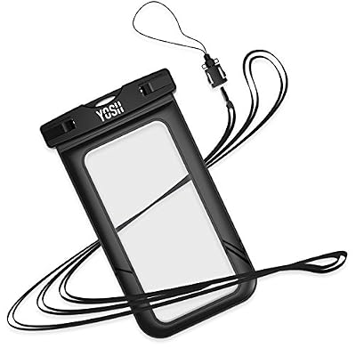 YOSH Pochette étanche YOSH Housse coque etanche pour iPhone 7 6 6s plus 5 5s SE Samsung Galaxy J5 J3 S7 S6 Edge S5 Note 4 Smartphones universel jusqu'à 6 pouces [Garantie à Vie] (Noir)