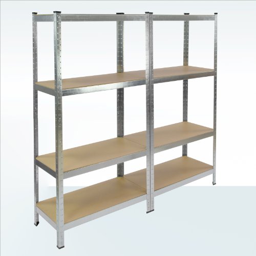 DEMA Steckregal „Twin“ 8 Böden je 65 kg 160x160x40 cm - 2