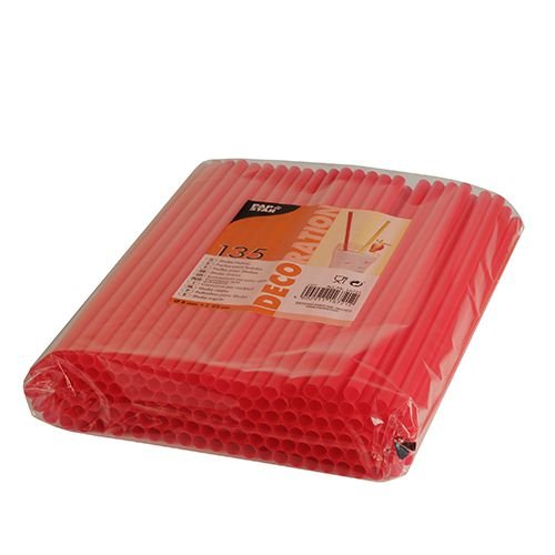 135 Trinkhalme für Cocktail Shake-Halme Ø 8 mm · 25 cm rot Strohhalme - 3