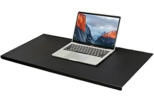 YULY Luxury Leather Desk Pad, Large Mouse Pad with Edge Protector, Waterproof Smooth Writing Mat for Laptop Keyboard-80X40cm-Black