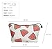 Women's Girls Make Up Bag Wash Bag Toiletry Cosmetics Wallet Pencil Pen Holder Organiser Pouch Case (L22 x H14 x W8 cm, Watermelon White)