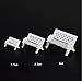 Produktbild tfxwerws Fashion Garten-Requisiten weiß Mini Park Sitz Bench Garden Ornament (mittel)
