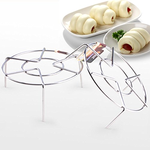newshopping Dampf Rack Dämpfkorb Edelstahl Metall Multifunktions-Küche Gadget Style 2 - 5