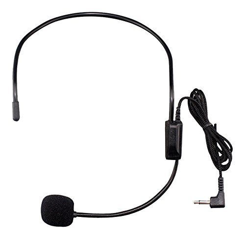 HUACAM YYPJ-02 Condensador Headset Micrófono, Boom Wired flexible (estándar de 3,5 mm conector Jack) para la correa Paquete Sistemas de micrófonos (2 x Auricular con micrófono)