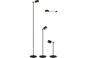 ‎NORTHPOINT Northpoint LED Akku Stehlampe 3-in-1 Leselampe Dimmbar Flexibel als Steh- Tisch- & Wandleuchte Warmweißes Licht (3000K) Innen & Außen Höhenverstellbar bis 120 cm (schwarz)