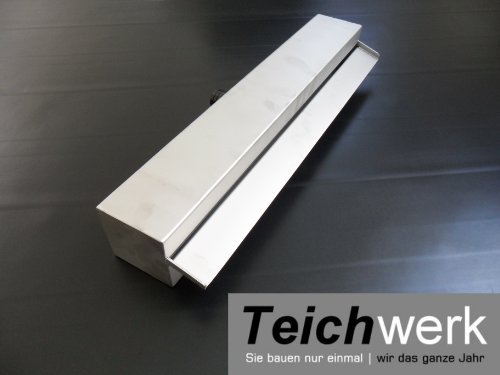 TEICHWERK Edelstahl Wasserfallschale 60 cm breit | Wasserspeier - 2