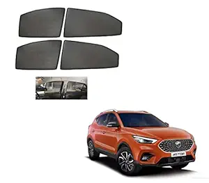 Kozdiko Premium Custom Fit Car Sun Shades Fix Curtains Non Magnetic Mesh Compatible for MG Astor
