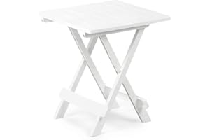 VIDAXL IPAE Mesa Plegable, Resina, Blanca, Normal