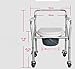 Produktbild Aluminium-Legierung Nachttisch Kommode Stahl faltbare ältere Schwangere behinderte Menschen Duschliege Rollstuhl WC Toilettenstuhl , white aluminum alloy