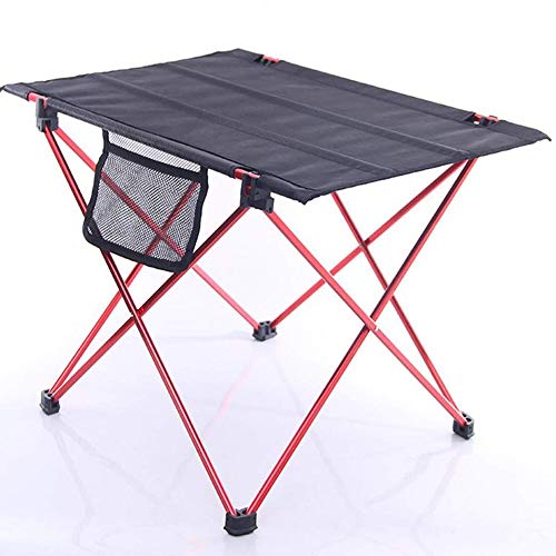 Mesa plegable, tela oxford, mesa plegable para actividades al aire libre, mesa de comedor portátil de aluminio con espacio, soporte de aleación de aluminio, bolsa de almacenamiento rápido de 57x42x37c
