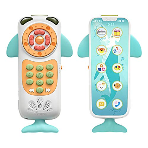 Preisvergleich Produktbild TWW Simulation Touchscreen-Musiktelefon, intelligentes offenes Telefon mit doppelseitigem Cartoon-Puzzle für Kinder im frühen Kindesalter, geeignet für Kinder von 0 bis 3 Jahren