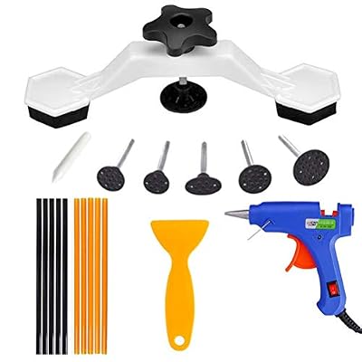 LIDIWEE Kits de réparation de Dents, sans Peinture, kit réparation doutils de réparation de bosselures pour carrosserie et grêle, avec bâtons de Colle, Bleu