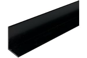 HOMEWELL - Cornière en aluminium 15mm x20mm x1.3mm, lg 1950mm (Laqué noir mat)