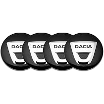4 Cache-moyeux Autocollants Pour Dacia Duster, Logan, Sandero… – Diamètre 56 Mm, Avec Logo, Résistants