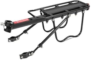 MarkShop Rear Bike Rack – Best Bike Rear Rack for Panniers, Adjustable Lightweight Bike Pannier Rack for Commuting & Touring, 51KG Aluminum Alloy Pannier Rack with Reflector