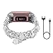 Produktbild Happy Event Strap Kompatibel Für Fitbit Charge 3, Armband Schmuck + Ladegerät Einstellbare Ersatz Zubehör Riemen Fitness Armband