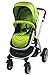 i-Safe System - Lime Trio Travel System Pram & Luxury Stroller 3 in 1 Complete With Car Seat