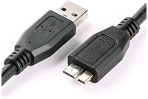 Adhiper Ersatz USB A 3.0 auf Micro 3.0 Kabel UC-E14 Data SYNC Micro Transferkabel Kompatibel mit Nikon D800 D800E D810 D810A & Canon 5Ds 5Ds R & 7D Mark II (1,2 m/Schwarz)