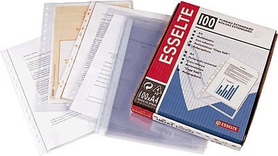 Leitz Funda porta documentos  Tama  o folio  PP  80 micras  Multitaladro-16  Transparente  46114