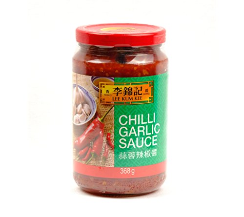 Lee Kum Kee Salsa Chili con Ajos, Especial para todo tipo de Salteados, Picante Medio-bajo 368g