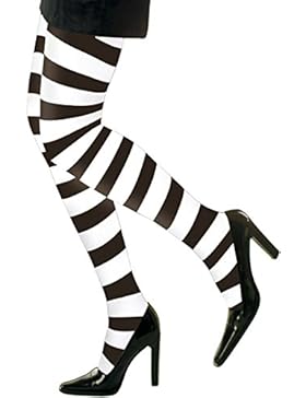 Gestreifte Strumpfhose PANTYHOSE black & white stripes