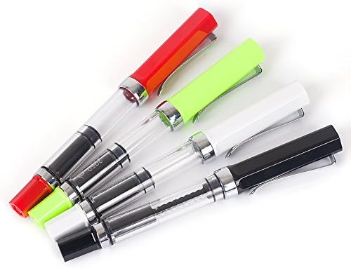 4pcs LANBITOU 3059 Fine Nib Piston Fill Fountain Pens Transparent Pen Set Of 4
