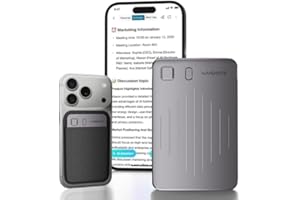 WVENOTE WaveNote AI Voice Recorder, Transcribe & Summarize Recorder, 42 Hours Continuous Recording, Support 112 Languages, 64GB AI Recorder for Meetings, Lectures, Calls,Multi-Speaker Voice Recognition