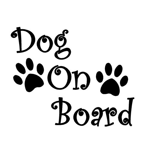 Jiacheng29 Funny Dog On Board Paw Print Cool Car Decal Decor Window Helmet Laptop Sticker