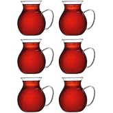 Promosyonca Keyfi Ala Borosilikat Cam &Ccedil;ay Bardağı Seti, 200ml, 6'lı, Termisil Kupa, Şık ve Dayanıklı (6)