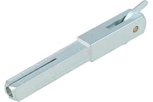 MS Beschläge Wechselstift abgesetzter Vierkant 10/8mm Patentstift Stahl verzinkt Haustürwechselstift Wechselgarniturstift Ausstellhaken Vierkantstift (Türstärke 54-74mm)