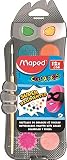 pinterest acuarelas infantiles Pincel sintético de regalo Maped 811520 - Acuarelas, 12 pastillas y pincel