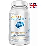 Optineuro for Mental Performance | Premium Nootropic Stack with Guarana, L-Theanine, Choline, Ginseng, Bacopa, Gingko Biloba, Tyrosine, Phosphatidylserine (PS), Coenzyme Q10, B12 (Methylcobalamin) | 90 Capsules
