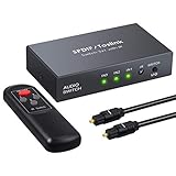 3 Port SPDIF Toslink Umschalter: 3 Eingänge (Faseroptisches Signal) / 1 Ausgang (Toslink, /SPDIF); 1 Ausgang unterstützt für Soundbar, Receiver, Lautsprecher, Hifi-System und mehr. 3 Eingänge kompatibel mit Apple TV PS3 PS4 Xbox Blu-Ray-Player Kabelbox HDTV.