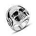 Produktbild YDMSGSB Ring Shantou Schädel Schwarze Augen Kopfhörer Geisterkopf   Ring Punk Persönlichkeit Herren Nachtclub Zubehör Jewelry-8#