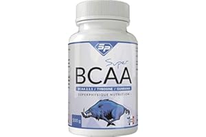 SUPER BCAA POUR LES SPORTIFS • Enrichis en TYROSINE et GUARANA • Made in France • Pour 4 MOIS • SuperPhysique Nutrition