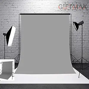 GiftMax Photography Backdrop Stand Kit Background Support Kit Foldable with Bag and Curtain Cloth (with Stand KIT + Grey Cloth)