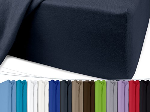 Jersey Spannbetttuch in unseren besten Farben aus 100% Baumwolle – in 5 Größen erhältlich, 200-220 x 200 cm, anthrazit