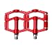 Produktbild FCSW Fahrrad Pedal, Fahrradpedal Magnesiumlegierung Leichte Rennrad MTB BMX Mountainbike Pedale (Farbe : Red)