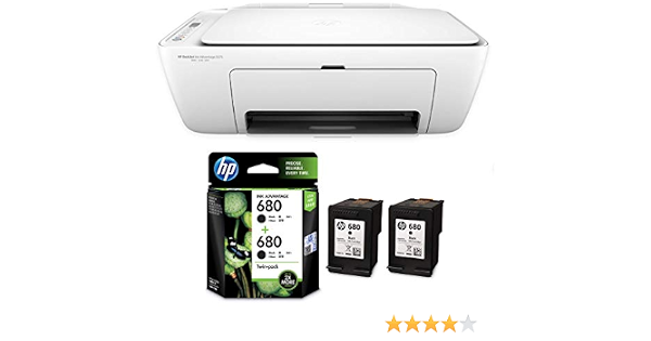 HP DeskJet 2675 All-in-One Ink Advantage Wireless Colour Printer (White) \u0026  HP 680 Black Ink Cartridges Twin Pack (X4E79AA) : Amazon.in: Computers \u0026  Accessories