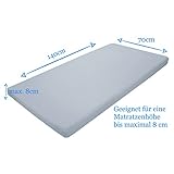 Baby Spannbetttuch Spannbettlaken 70×140 Frottee Kinderbett Bettlaken Gummizug Betttuch Rosa Blau Weiß im 2er PACK - 4