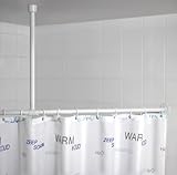 Wenko 19213100 Deckenstütze für Teleskop-Duschstange, Plastik, Weiß
