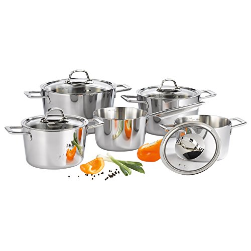 Preisvergleich Produktbild Bongusto Kochtopf Set Premio 5 tlg. Edelstahl