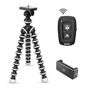 Tygot Gorilla Tripod/Mini (13 Inch) Tripod for Mobile Phone with Phone Mount & Remote | Flexible Gorilla Stand for DSLR & Action Cameras