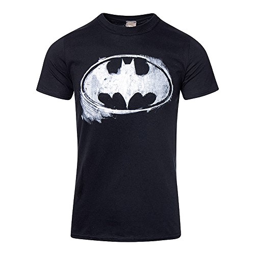 Preisvergleich Produktbild Batman Logo Mono Distressed T-Shirt schwarz L